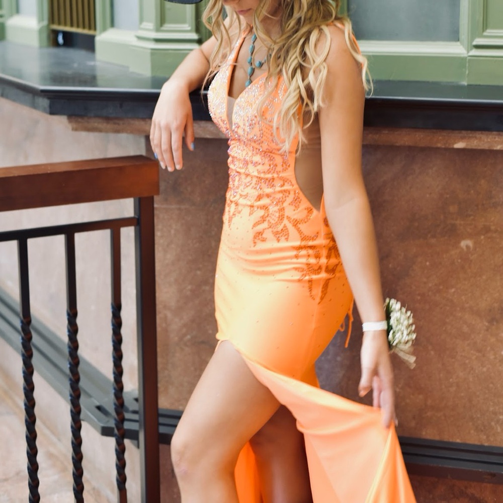 Orange Amarra Prom Dress Size 4